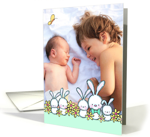Too Cute Easter Bunnies Photo Insert card (1375944)