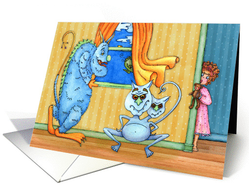 Scary Monsters Halloween card (1396800)