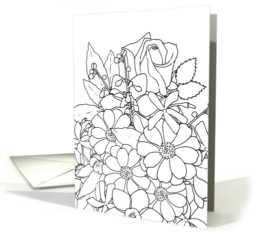 Color the Card Beautiful Bouquet Mother's' Day card (1426532)