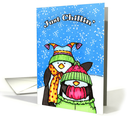 Penguins Just Chillin' for Christmas card (1551154)