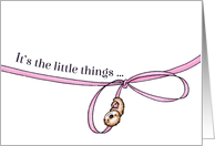 It’s the Little Things Baby Sloth on a Ribbon Thank you card
