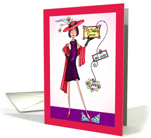 Lady in Red Hat Birthday card (469440)