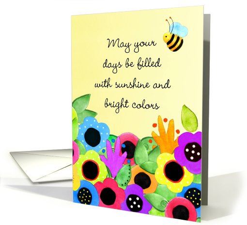 Bright Flowers Birthday card (559753)