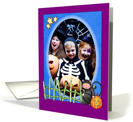 Halloween Black Cat Photo card (653605)
