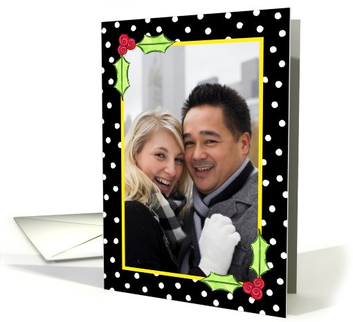 Christmas Holly Photo Insert card (691354)