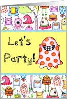 Little Monsters Birthday Party card