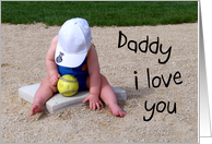 Happy Birthday Daddy - Toddler Playing Ball card