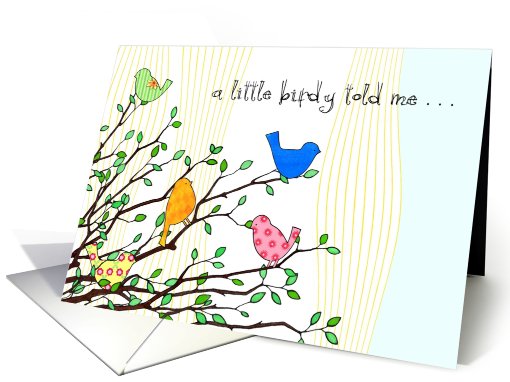 Congratulations - A Birdy Told Me card (805479)