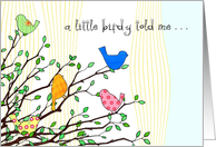 Congratulations - A Birdy Told Me card