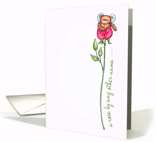 Teddy Bear Rose Valentine's Day card (897201)