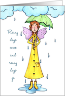 Rainy Day Angel Encouragement Card