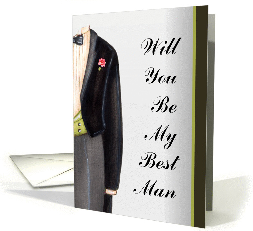 Will You Be My Best Man Tuxedo Invitation card (918536)