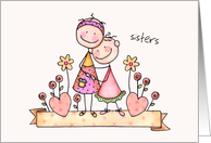 Sister’s Day Card - Cute Stick Figures card