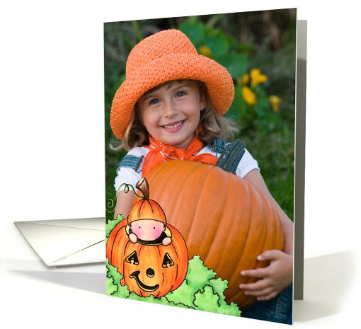 Baby In Jack-O-Lantern Halloween Birthday card (956969)
