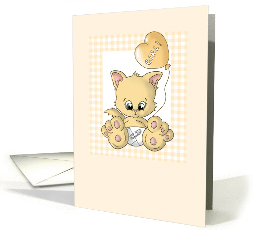 New baby girl card (96226)