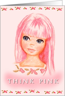THINK PINK Breast Cancer Awareness Women’s Cancers card