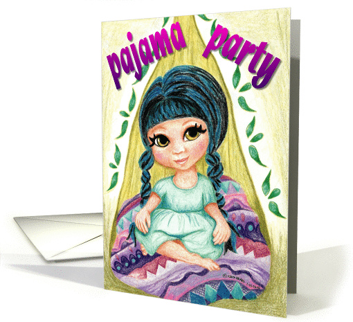 Girls Pajama Party Invitation card (100085)