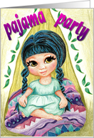 Girls Pajama Party Invitation card