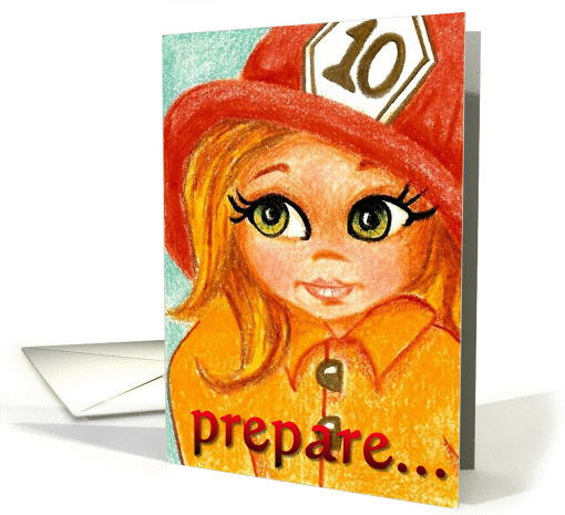 Fire Fighter Woman PREPARE card (106542)