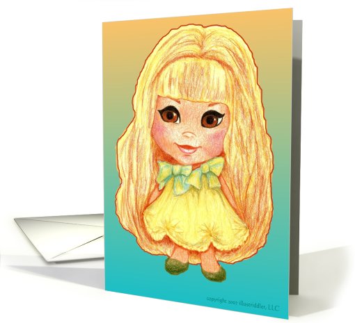 Little Dolly Dear in Fancy Party Dress card (106614)