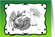 Fair Maiden Holding Cluster of Grapes for Winged Dragon GREEN card