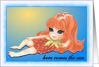 Here Comes the Sun Flirtacious Strawberry Girl card