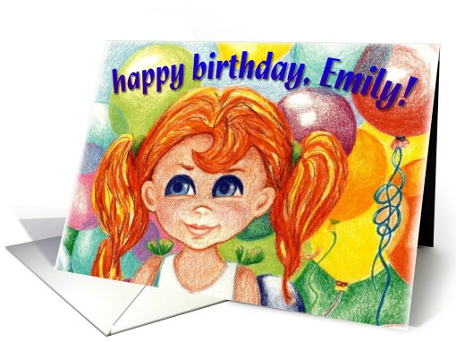 happy birthday Emily card (109973)