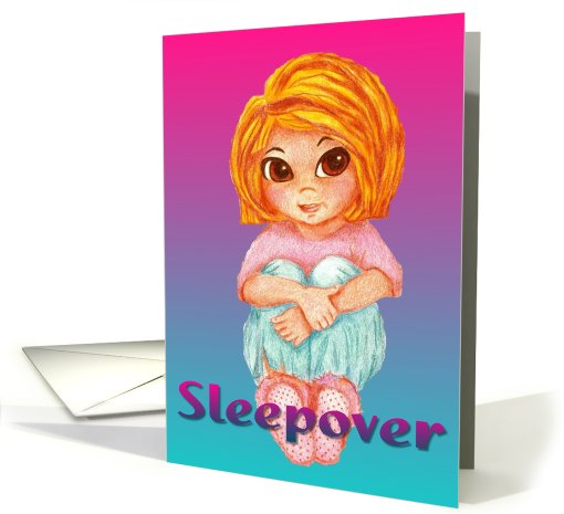 sleepover invite invitation (version C) card (109989)