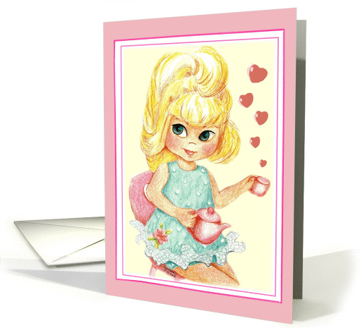 Be Mine Valentine Valentine's Day Tea Party card (111918)