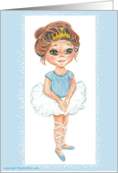 Prima Ballerina Baby Powder Blue Ballet Dance Recital card