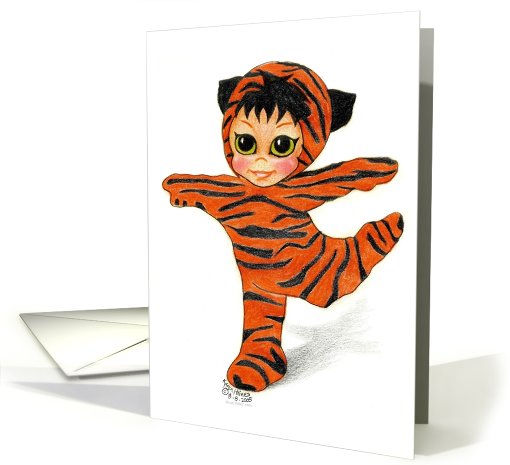 Tiny Animal Tiger Boy in Costume GRRR card (175957)