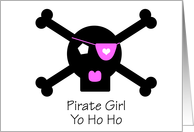Pirate Girl Yo Ho Ho card