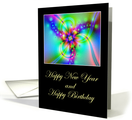 Happy New Year and Happy Birthday card (124451)