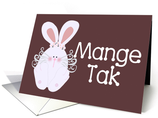 Mange Tak Thank You in Danish card (125516)