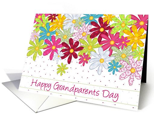 Happy Grandparents Day Flowers card (223461)