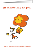 Happy Flower Girl card