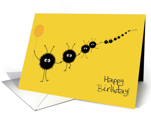 Bug Celebration (yellow) card (102065)