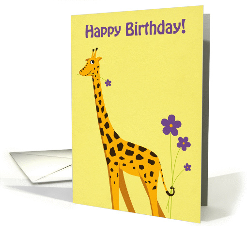 Funny Giraffe Birthday card (885185)