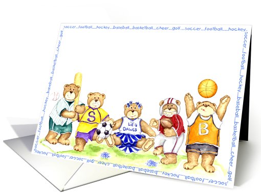 Sports Bears card (102395)