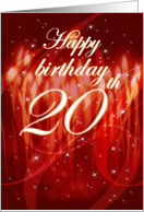 Happy Birthday - 20th card