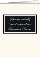 Rehearsal Dinner - Elegant invitation card