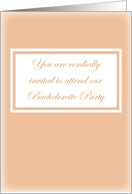 Bachelorette Party - Elegant invitation card