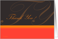 Thank you! - orange scripted card