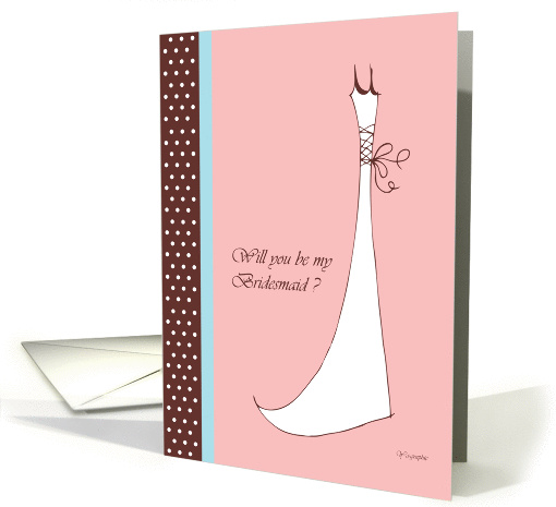 Will you be my bridesmaid ? wedding attendants card (161305)