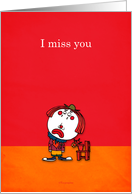 I miss you cards - miss you card - missing you cards - sad clown - ya-graphic card