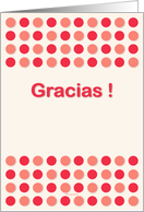 Thank you card written in spanish - Gracias card