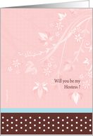 Hostess cards - floral Hostess card