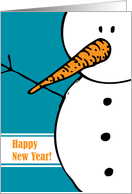 Happy new year card - Snowman card