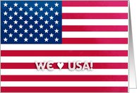 Flag of USA - We love USA card