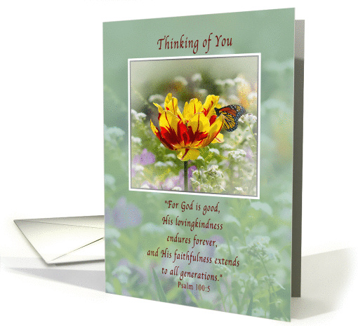 Thinking of You, Tulip and Butterfly card (1018519)
